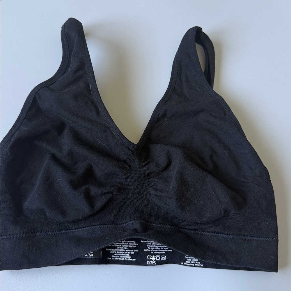 Rhonda Shear Divine Black Seamless Bra large no pads